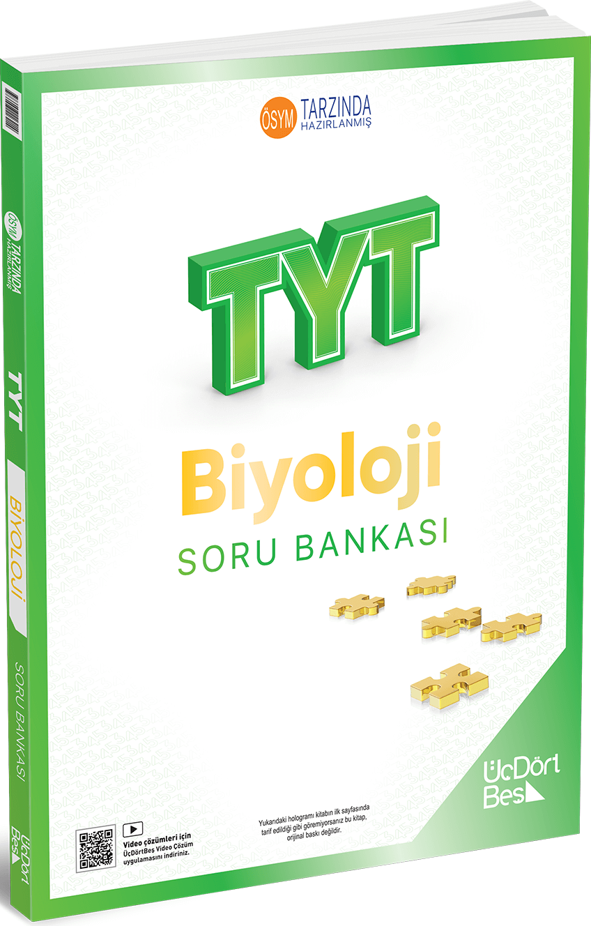 ÜçDörtBeş Yayınları TYT Biyoloji Soru Bankası