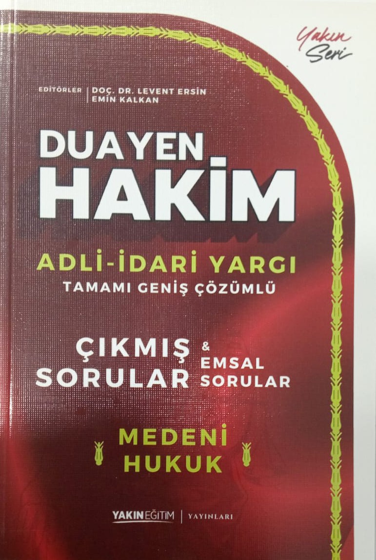 Yakın Eğitim Yayınları Duayen Hakim Adli-İdari Yargı Tamamı Geniş Çözümlü Çıkmış Sorular Medeni Hukuk