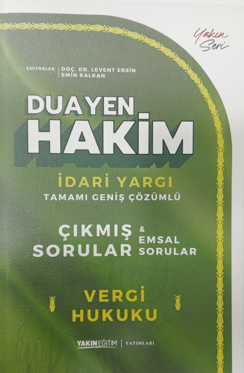 Yakın Eğitim Yayınları Duayen Hakim İdari Yargı Çıkmış Sorular Vergi Hukuku 