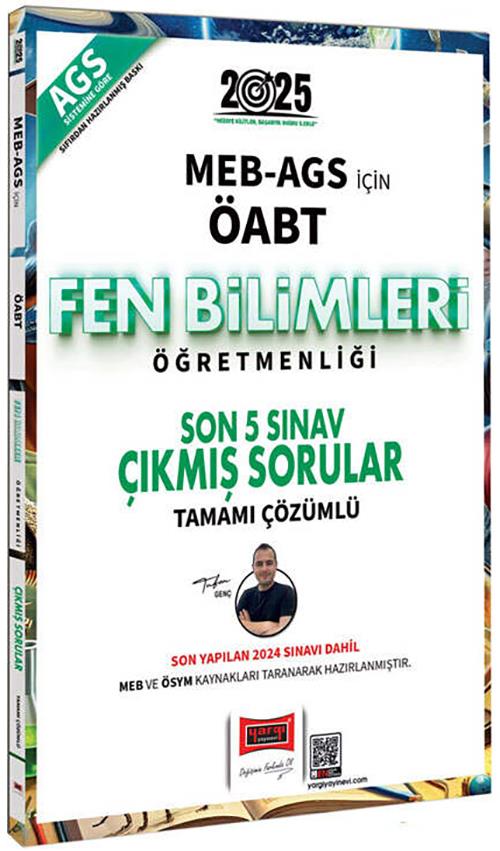 Yargı 2025 MEB AGS ÖABT Fen Bilimleri Öğretmenliği Son 5 Sınav Çıkmış Sorular