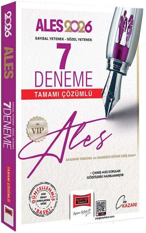 Yargı 2026 ALES VIP Sayısal Sözel Yetenek Tamamı Çözümlü 7 Deneme