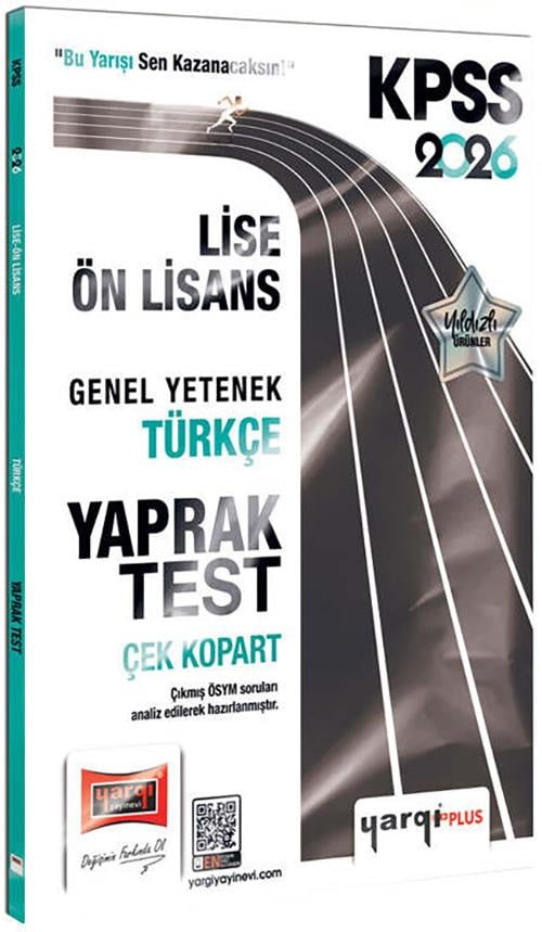 Yargı 2026 KPSS Lise Ön Lisans Genel Yetenek Türkçe Çek Kopart Yaprak Test