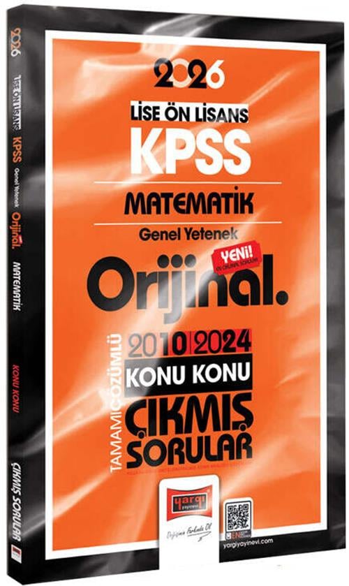 Yargı 2026 KPSS Lise Ön Lisans Matematik Orijinal 2010-2024 Konu Konu Çıkmış Sorular