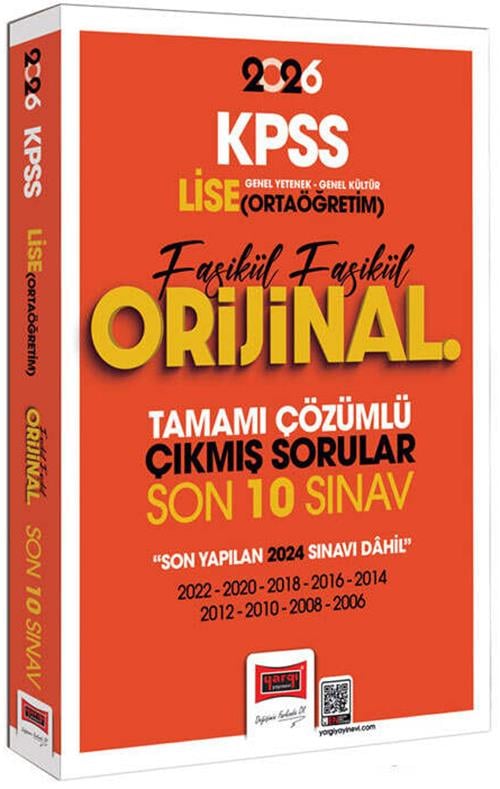 Yargı 2026 KPSS Lise Ortaöğretim GY-GK Fasikül Fasikül Orijinal Tamamı Çözümlü Çıkmış Son 10 Sınav