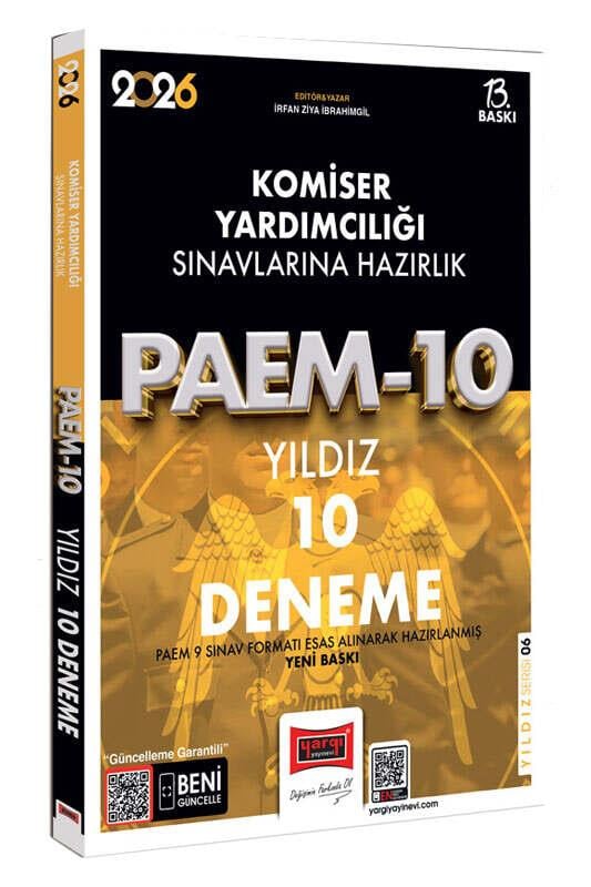 Yargı 2026 PAEM Komiser Yardımcılığı Sınavlarına Hazırlık Yıldız 10 Deneme