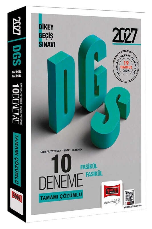 Yargı 2027 DGS Sayısal Sözel Yetenek Tamamı Çözümlü Fasikül Fasikül 10 Deneme