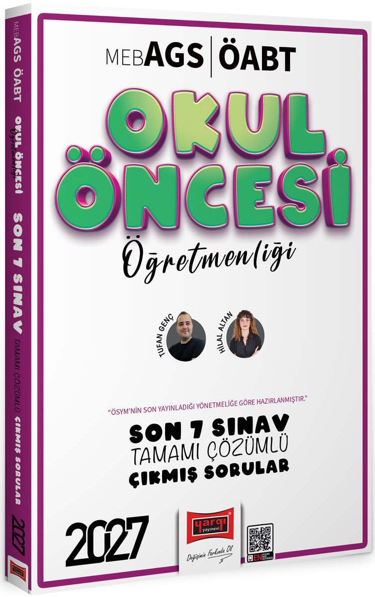 Yargı 2027 MEB AGS ÖABT Okul Öncesi Öğretmenliği Son 7 Sınav Tamamı Çözümlü Çıkmış Sorular