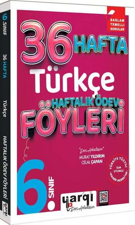 Yargı Ders Arkadaşım 6. Sınıf Türkçe 36 Haftalık Ödev Föyleri