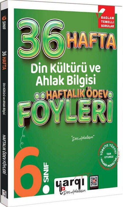 Yargı Ders Arkadaşım 6. Sınıf Din Kültürü ve Ahlak Bilgisi 36 Haftalık Ödev Föyleri