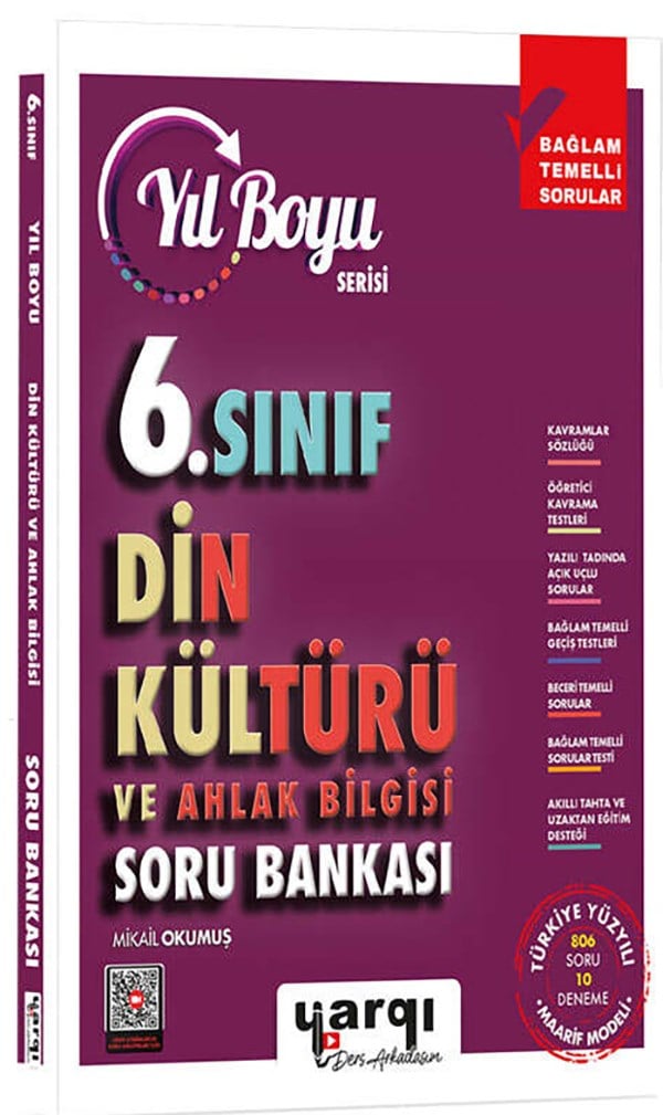 Yargı Ders Arkadaşım 6. Sınıf Din Kültürü ve Ahlak Bilgisi Yıl Boyu Soru Bankası