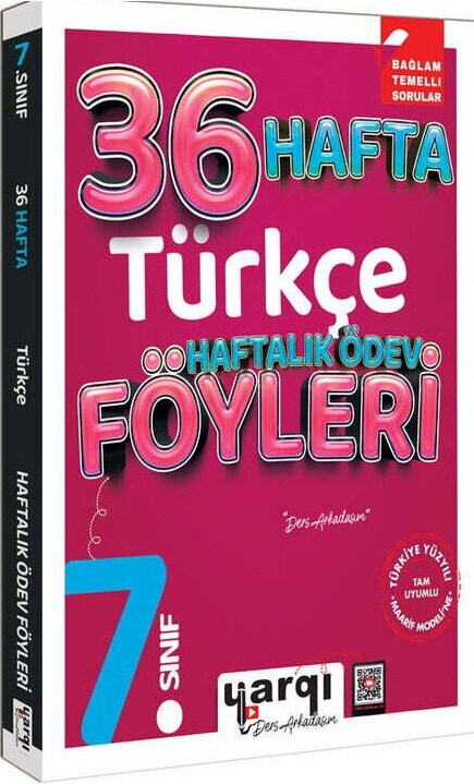 Yargı Ders Arkadaşım 7. Sınıf Türkçe 36 Haftalık Ödev Föyleri