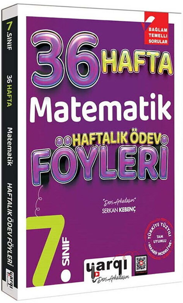 Yargı Ders Arkadaşım 7.Sınıf Matematik 36 Haftalık Ödev Föyleri