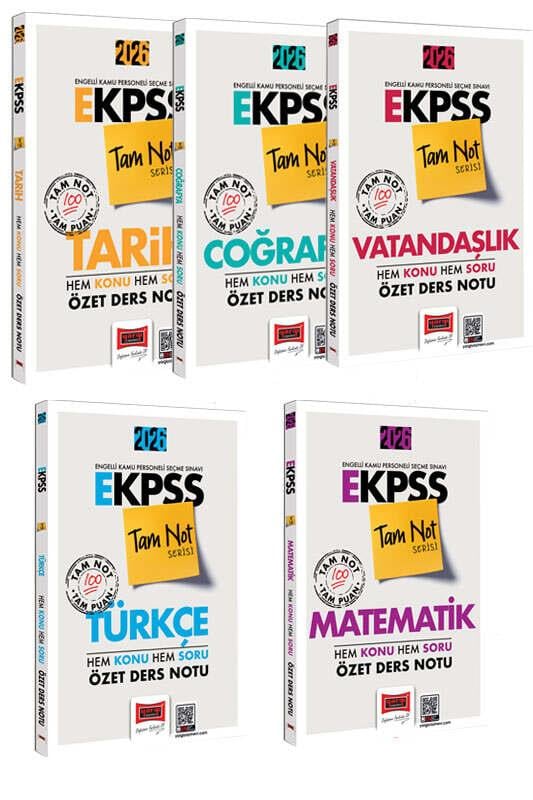 Yargı Yayınları 2026 E-KPSS Tam Not Serisi Hem Konu Hem Soru Tüm Dersler Seti