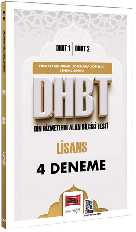 Yargı Yayınları DHBT 1-DHBT 2 Lisans 4 Deneme Sınavı