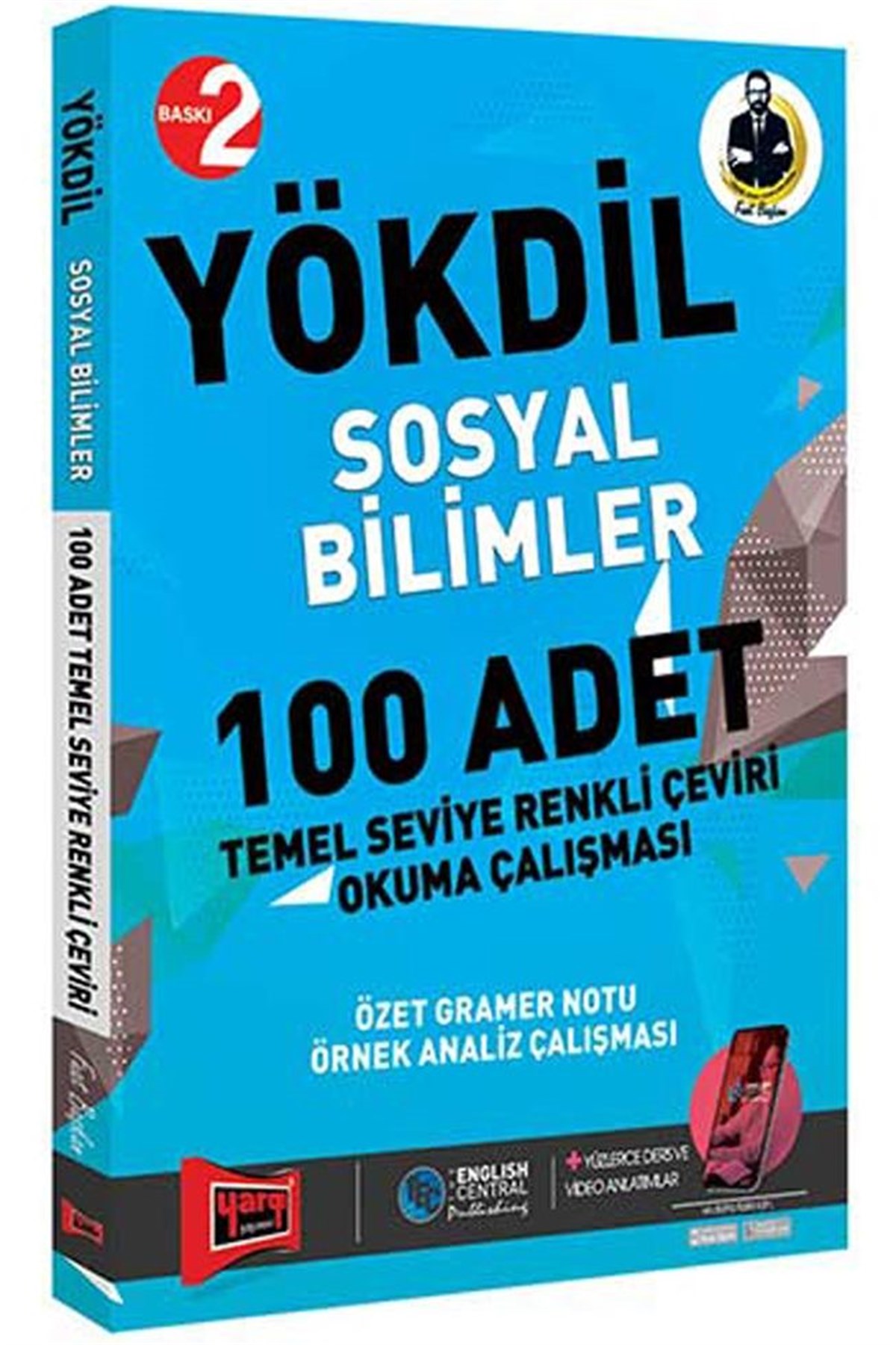 Yargı Yayınları YÖKDİL Sosyal Bilimler 100 Adet Temel Seviye Renkli Çeviri Okuma Çalışması