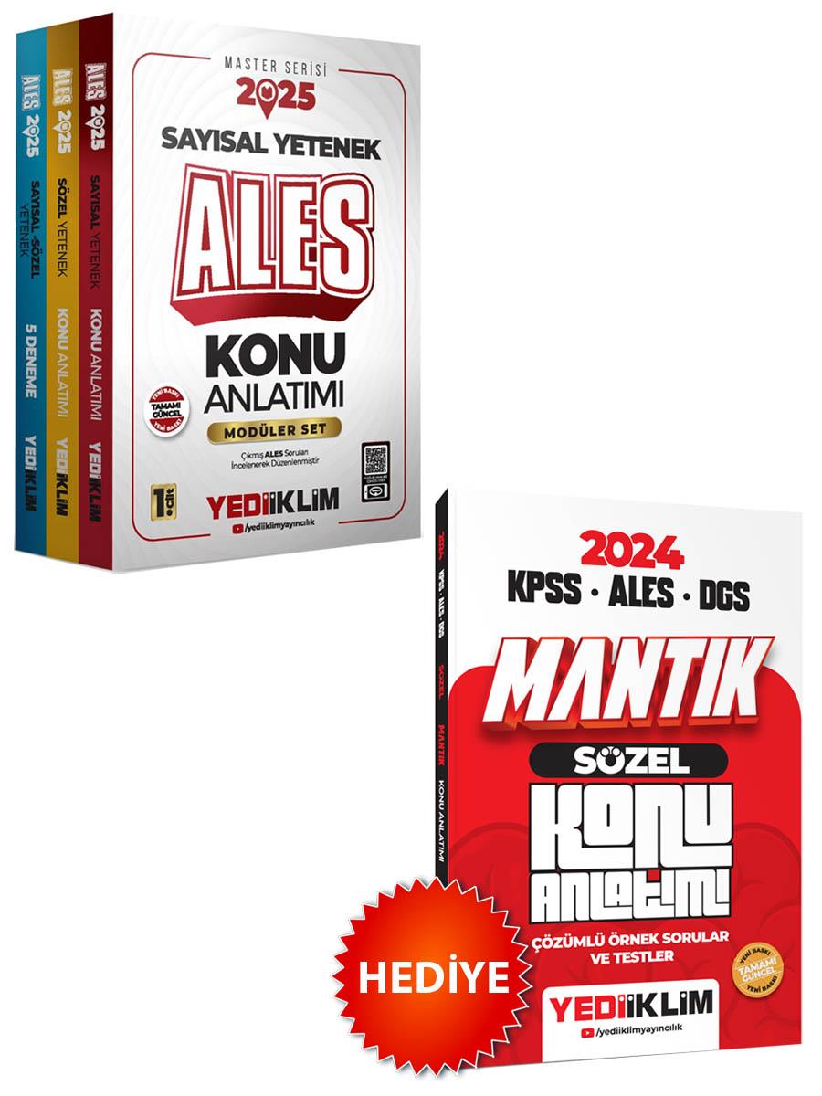 Yediiklim 2025 ALES Sayısal Sözel Yetenek Konu Anlatımı Modüler Set ve 2024 Sözel Mantık Konu Hediye