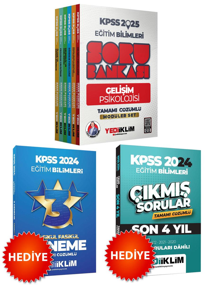Yediiklim 2025 Eğitim Bilimleri Modüler Set Soru Bankası ve Son 4 Yıl Çıkmış-3 Yıldız Fasikül Deneme Hediye