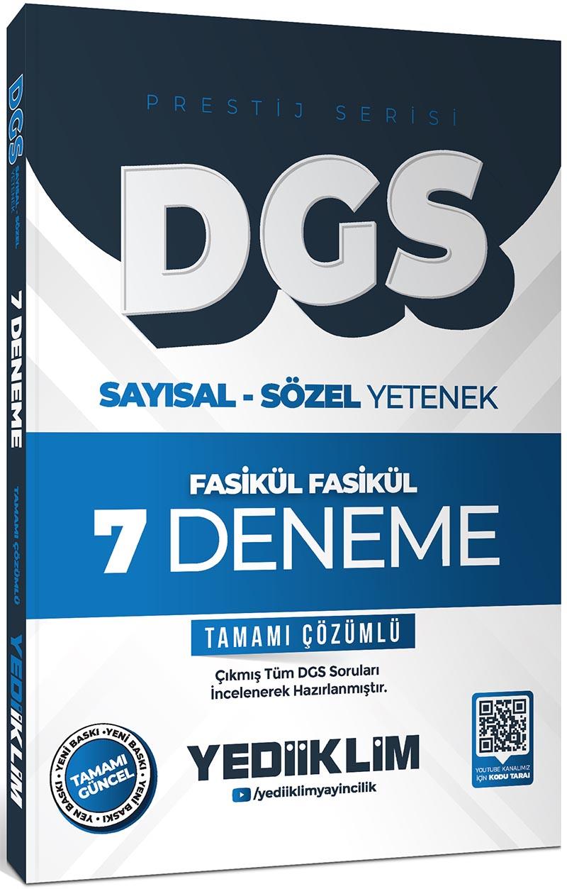 Yediiklim 2026 DGS Prestij Serisi Sayısal Sözel Yetenek Tamamı Çözümlü Fasikül Fasikül 7 Deneme