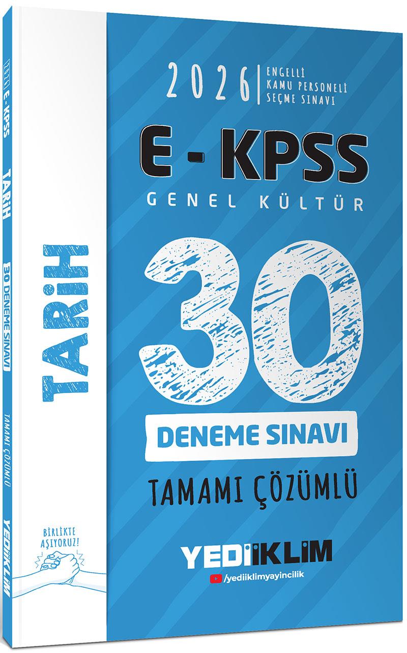 Yediiklim 2026 EKPSS Tüm Adaylar İçin Genel Kültür Tarih Tamamı Çözümlü 30 Deneme Sınavı