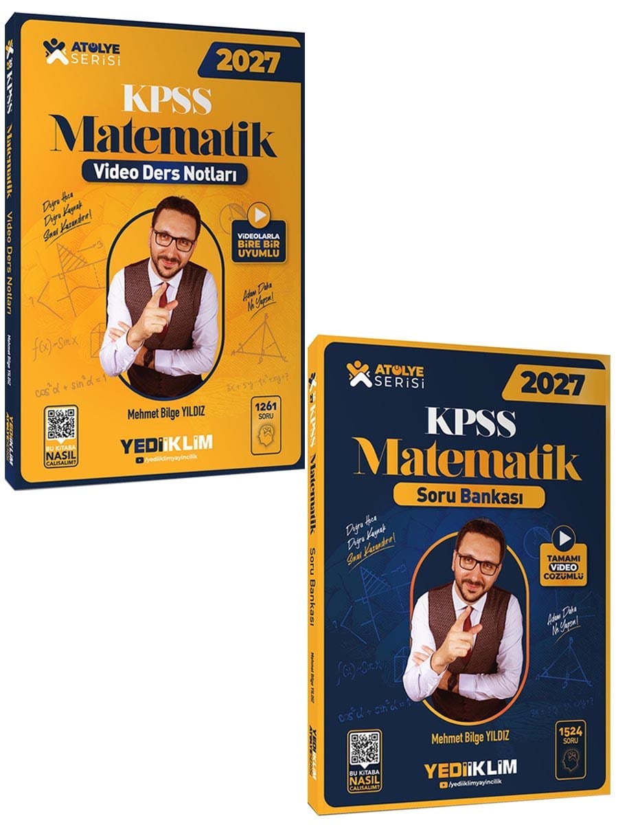 Yediiklim 2026 KPSS Atölye Serisi Genel Yetenek Matematik Video Ders Notları ve Soru Bankası Seti 