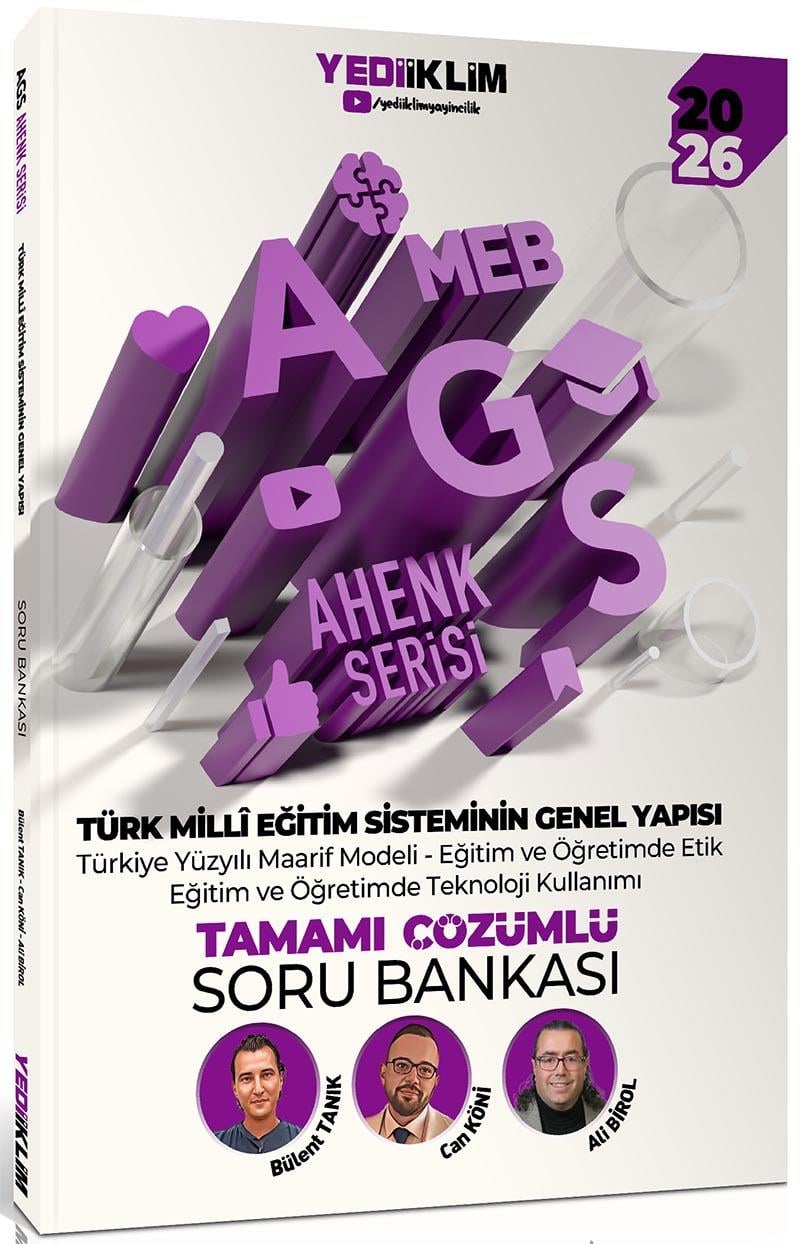 Yediiklim 2026 MEB AGS Ahenk Serisi Türk Milli Eğitim Sisteminin Genel Yapısı Tamamı Çözümlü Soru Bankası