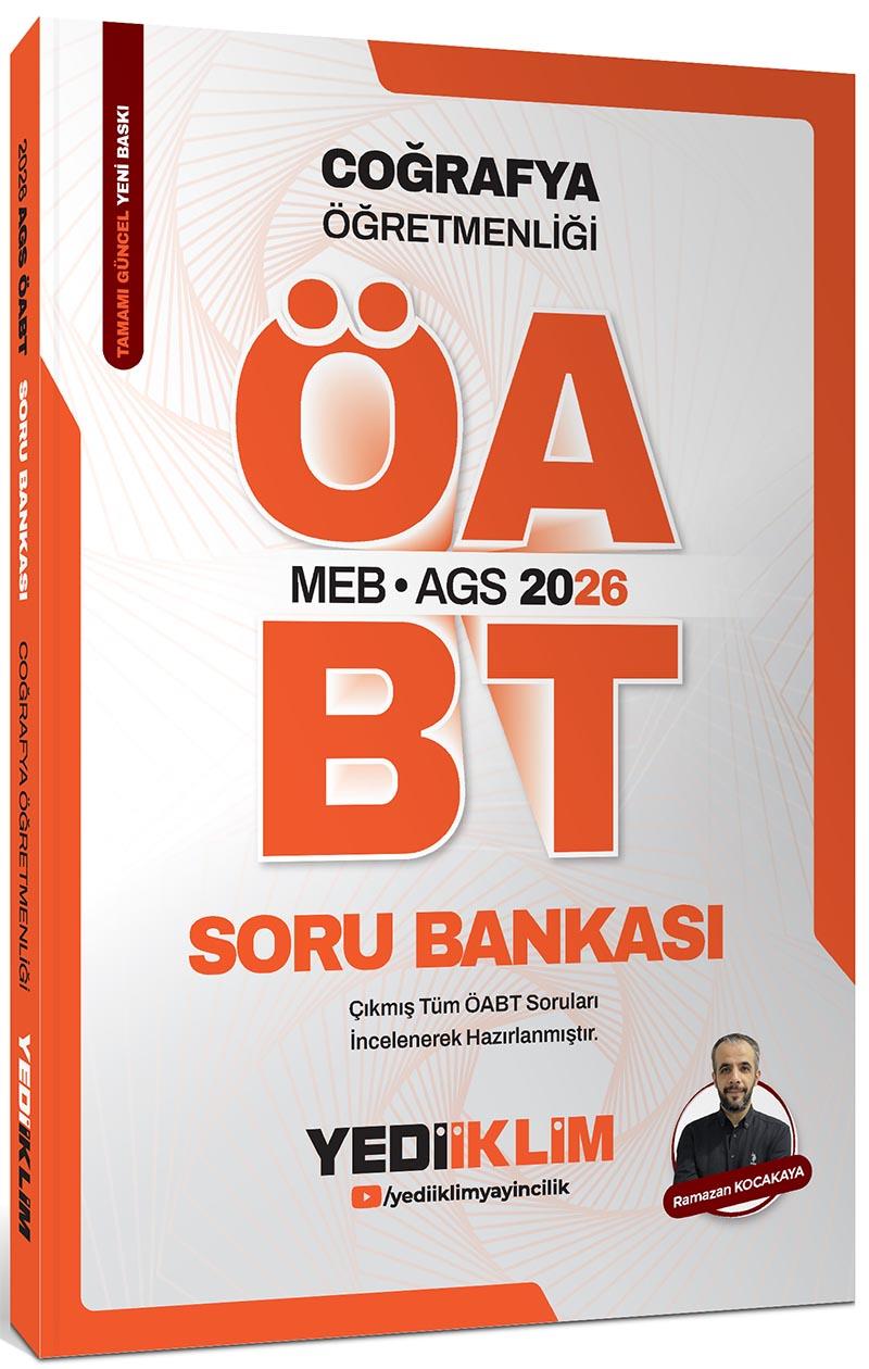 Yediiklim 2026 MEB AGS ÖABT Coğrafya Öğretmenliği  Tamamı Çözümlü Soru Bankası