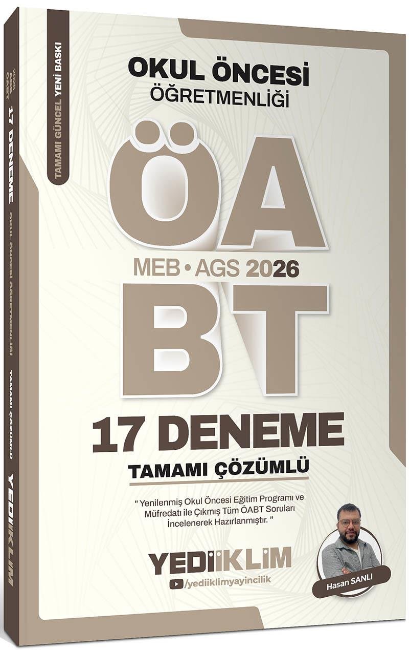 Yediiklim 2026 MEB AGS ÖABT Okul Öncesi Öğretmenliği Tamamı Çözümlü 17 Deneme