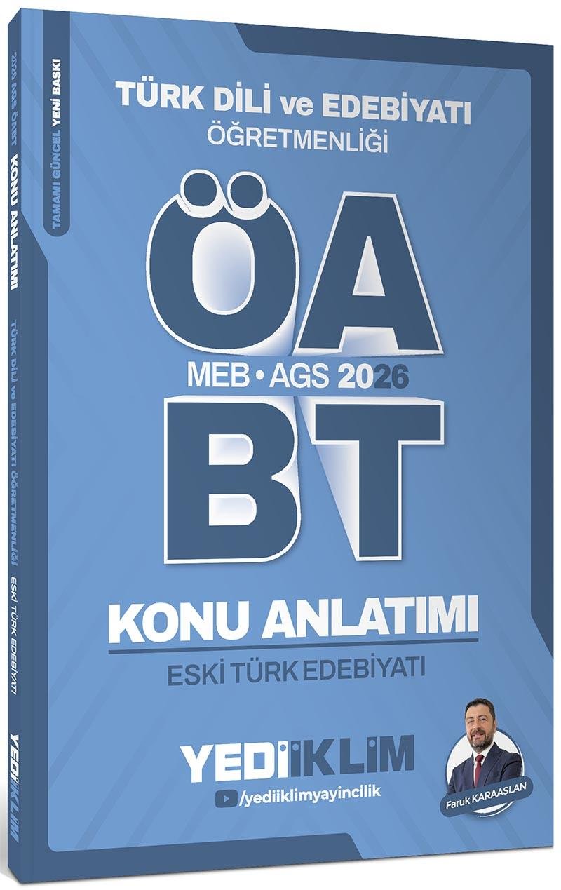 Yediiklim 2026 MEB AGS ÖABT Türk Dili ve Edebiyatı Öğretmenliği Eski Türk Edebiyatı Konu Anlatımı