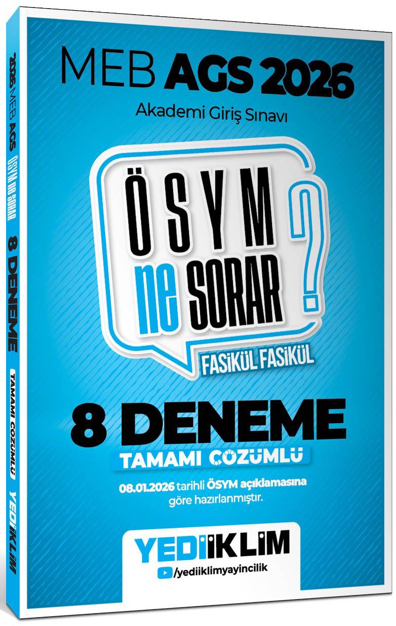 Yediiklim 2026 MEB AGS ÖSYM Ne Sorar Tamamı Çözümlü 8 Fasikül Deneme Sınavı