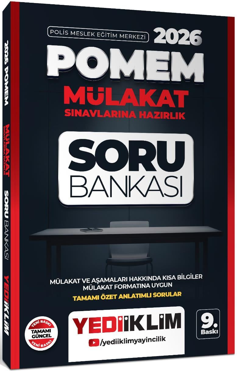Yediiklim 2026 POMEM Mülakat Sınavlarına Hazırlık Tamamı Özet Anlatımlı Soru Bankası 9. Baskı