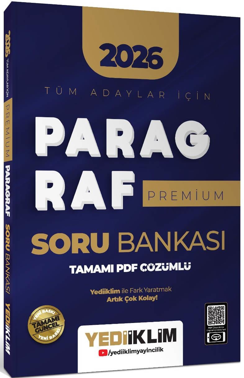 Yediiklim 2026 Tüm Adaylar İçin Paragraf Premium Serisi Tamamı PDF Çözümlü Soru Bankası