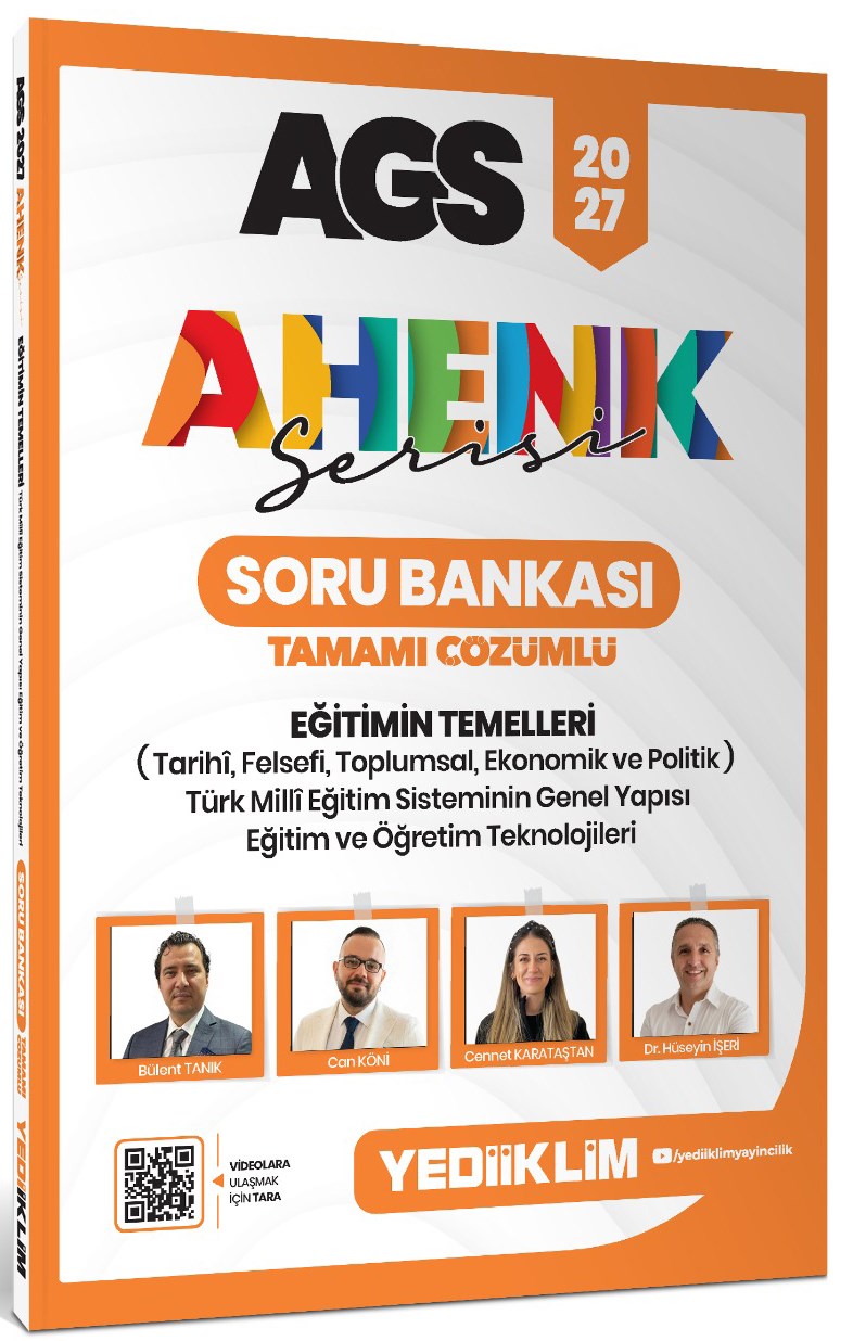 Yediiklim 2027 AGS Ahenk Serisi Eğitimin Temelleri Tamamı Çözümlü Soru Bankası