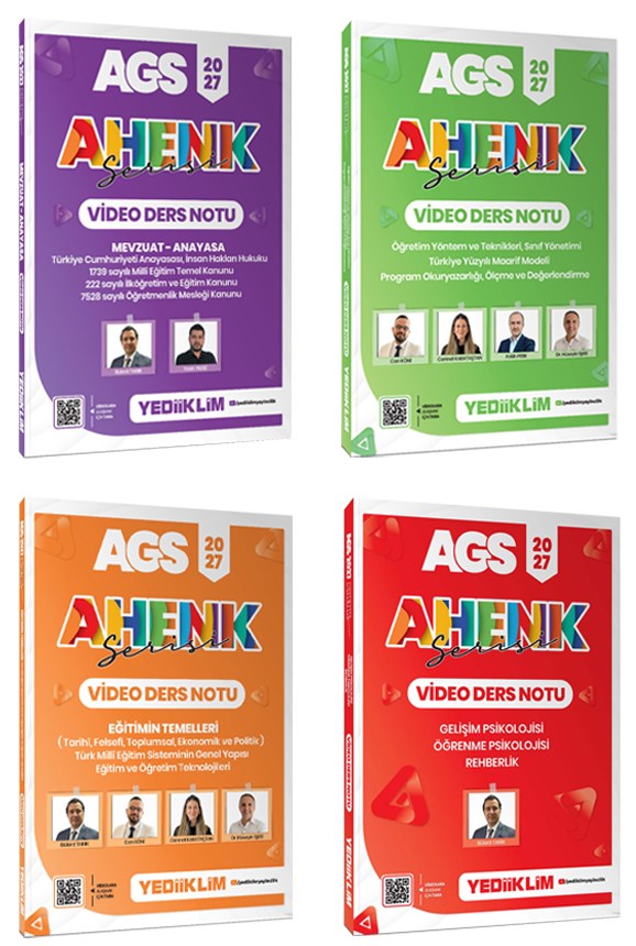Yediiklim 2027 AGS Ahenk Serisi Video Ders Notu Seti 4 Kitap