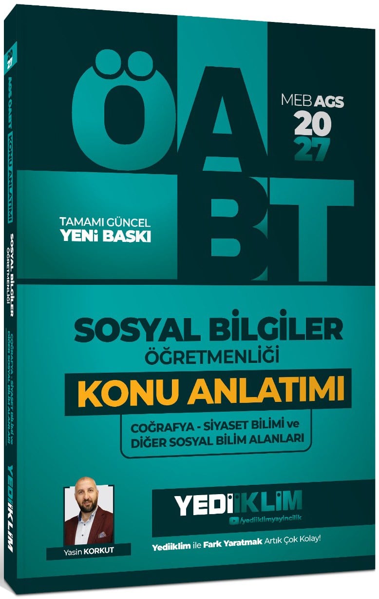 Yediiklim 2027 MEB AGS ÖABT Sosyal Bilgiler Öğretmenliği Coğrafya Siyaset Bilimi ve Diğer Sosyal Bilim Alanları Konu Anlatımı