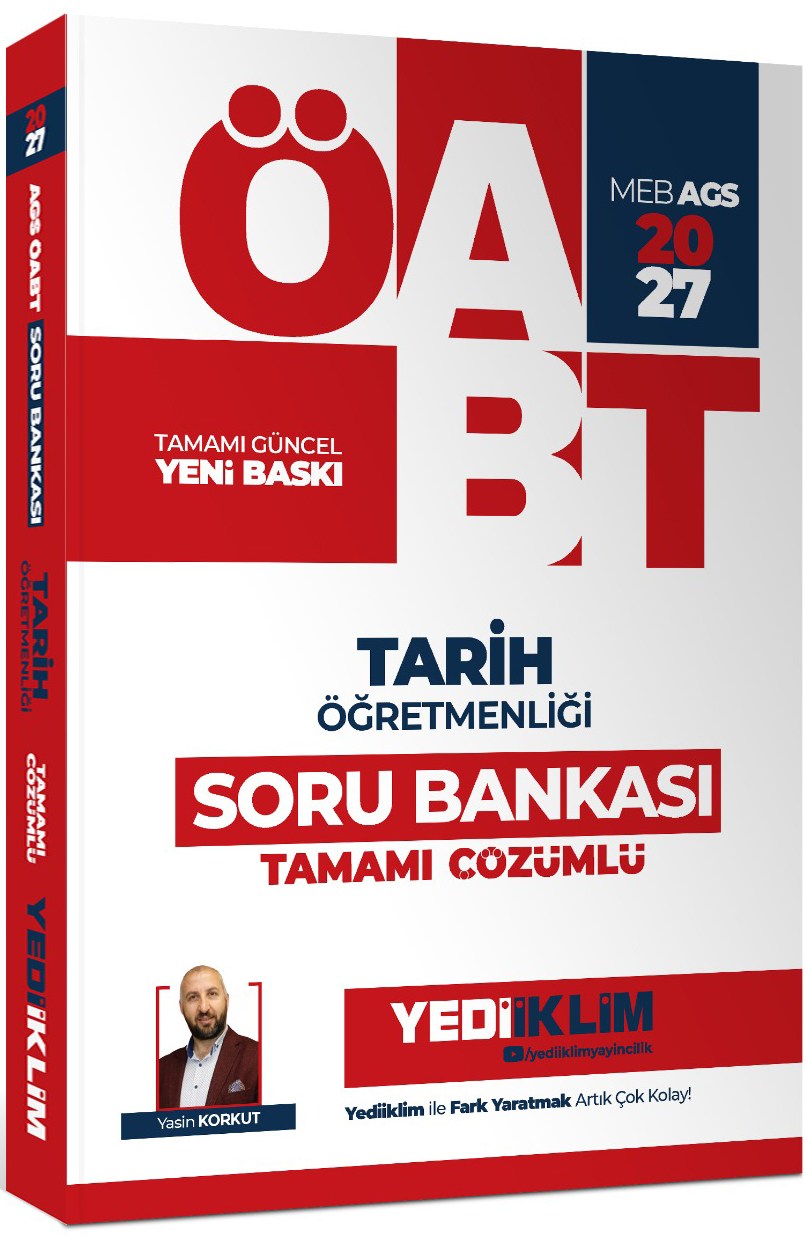 Yediiklim 2027 MEB AGS ÖABT Tarih Öğretmenliği Tamamı Çözümlü Soru Bankası
