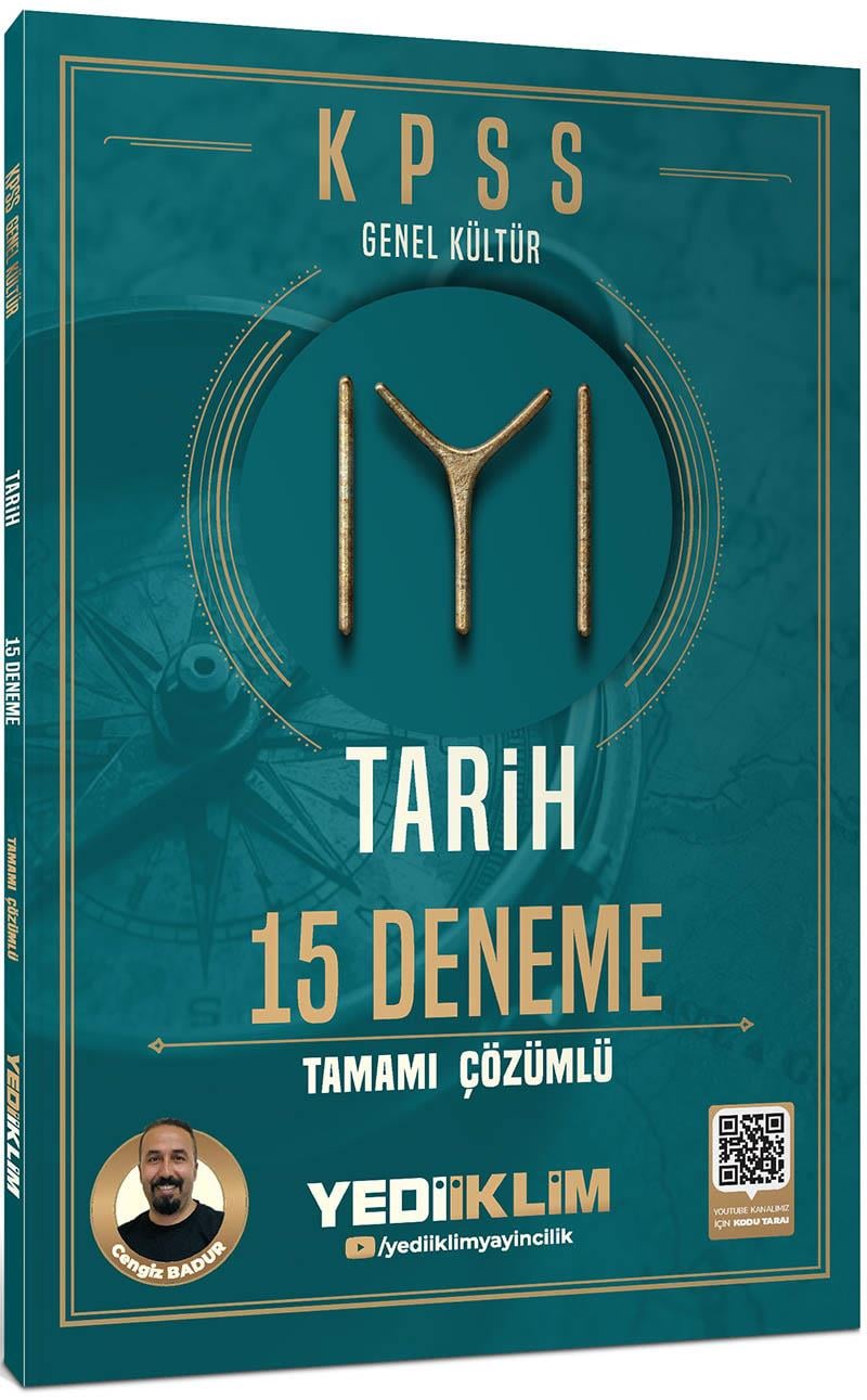 Yediiklim KPSS Genel Kültür Tarih 15 Deneme Tamamı Çözümlü 
