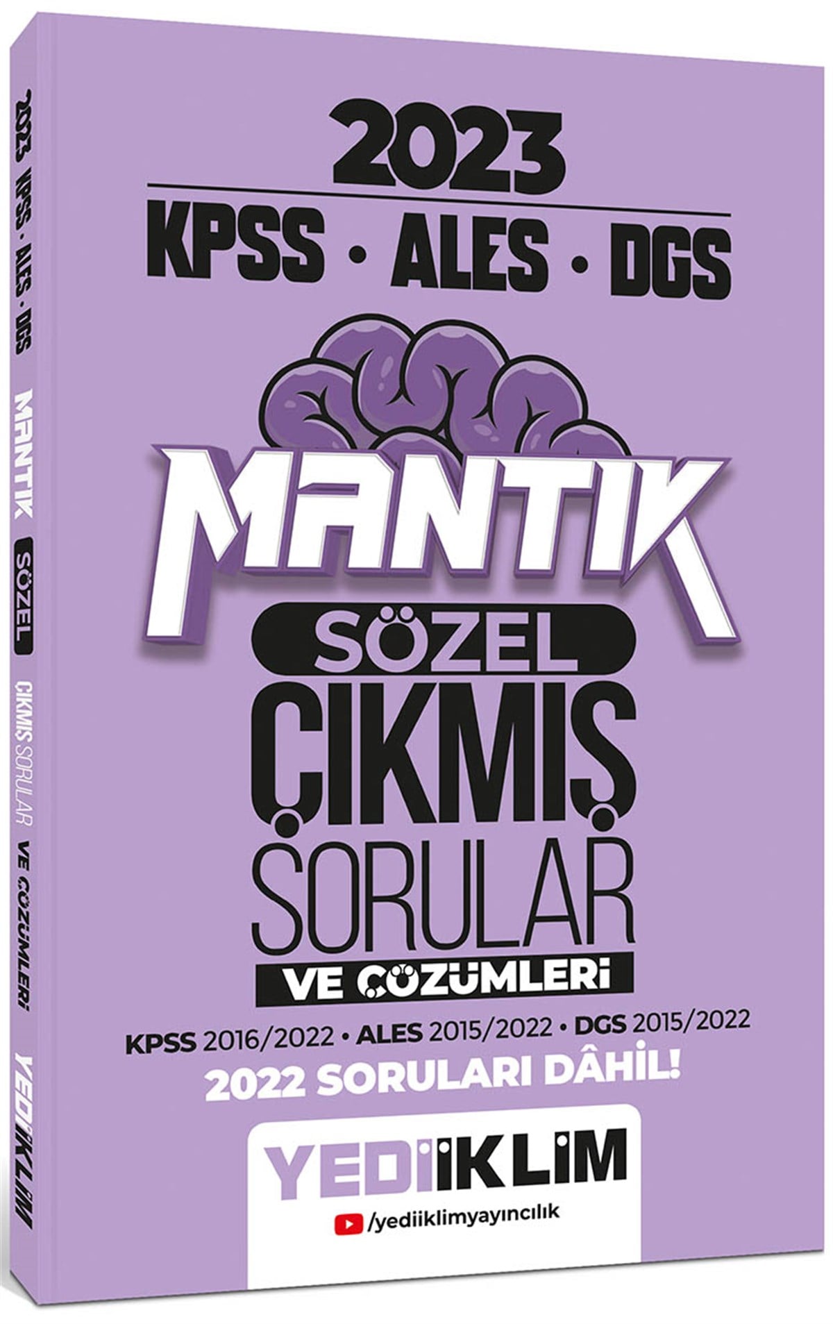 Yediiklim Yayınları 2023 KPSS ALES DGS Sözel Mantık Tamamı Çözümlü Çıkmış Sorular 