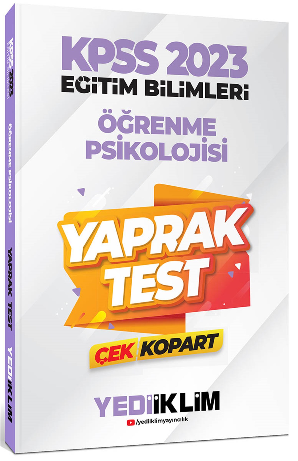 Yediiklim Yayınları 2023 KPSS Eğitim Bilimleri Öğrenme Psikolojisi Çek Kopart Yaprak Test