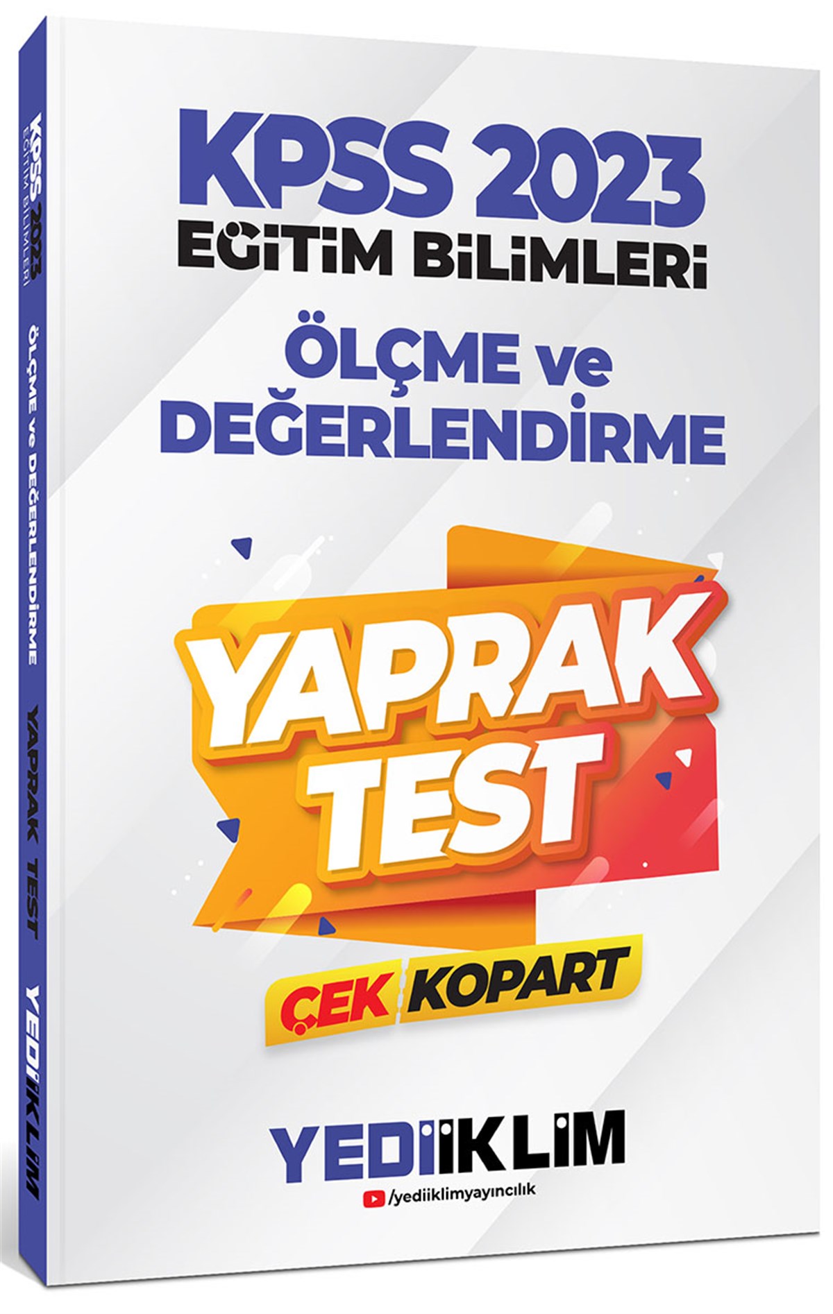 Yediiklim Yayınları 2023 KPSS Eğitim Bilimleri Ölçme ve Değerlendirme Çek Kopart Yaprak Test