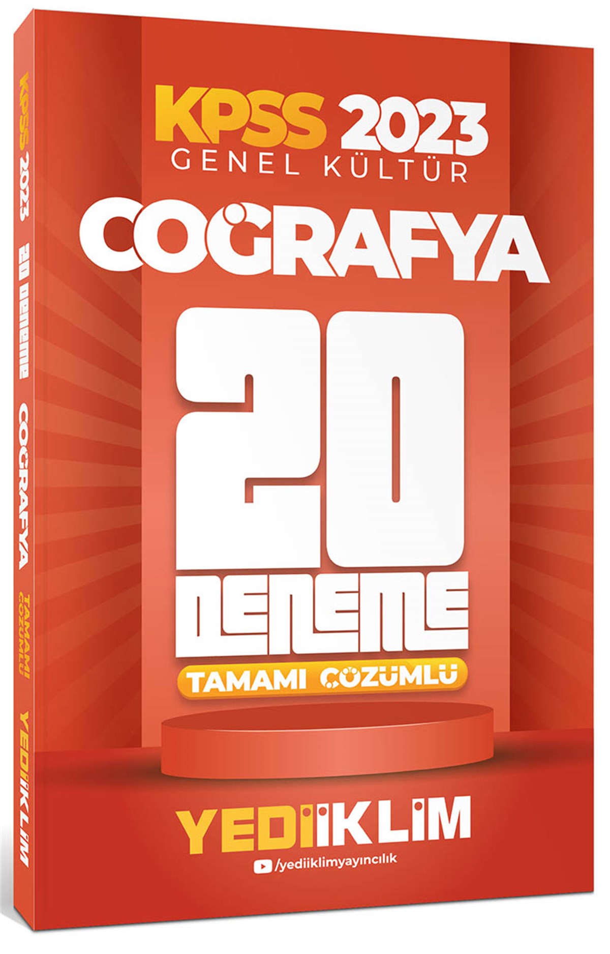 Yediiklim Yayınları 2023 KPSS Genel Kültür Coğrafya Tamamı Çözümlü 20 Deneme