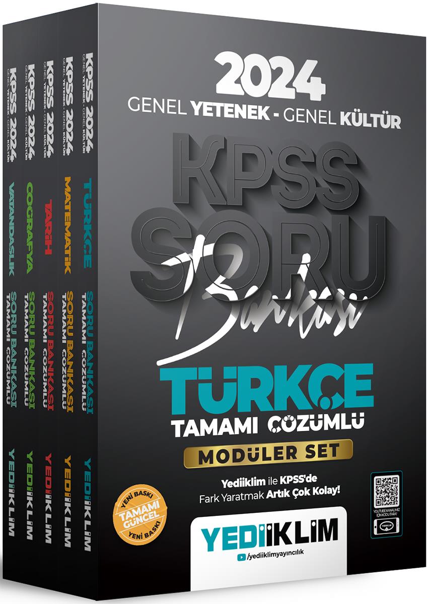 Yediiklim Yayınları 2024 KPSS Genel Yetenek Genel Kültür Modüler Set Soru Bankası
