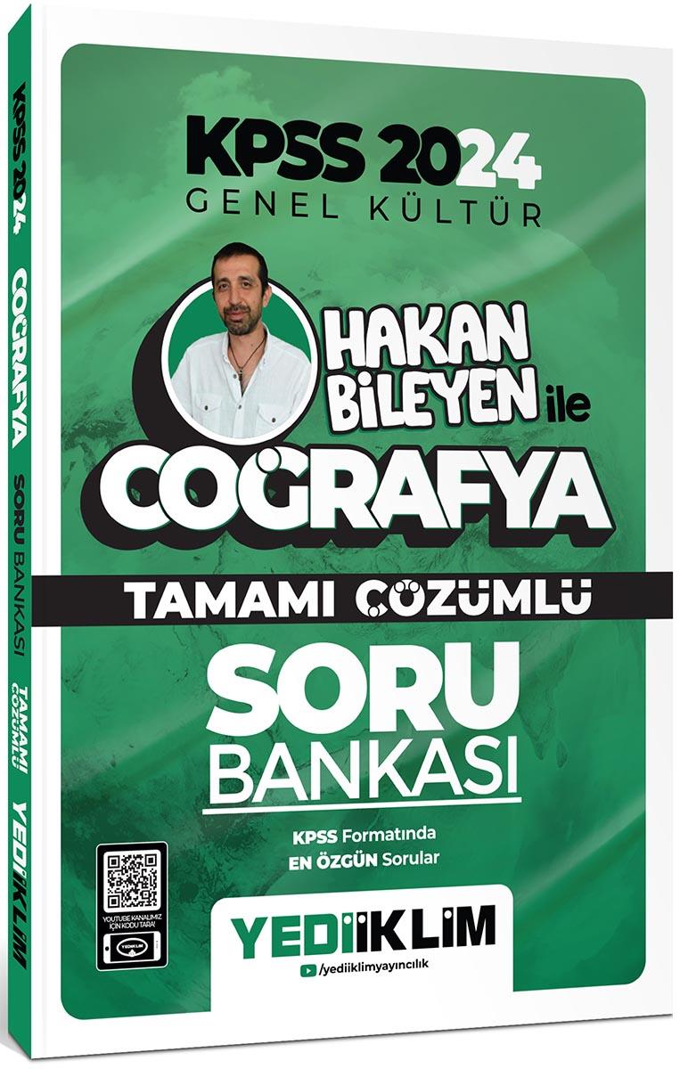 Yediiklim Yayınları 2024 Kpss Hakan Bileyen ile Coğrafya Tamamı Çözümlü Soru Bankası