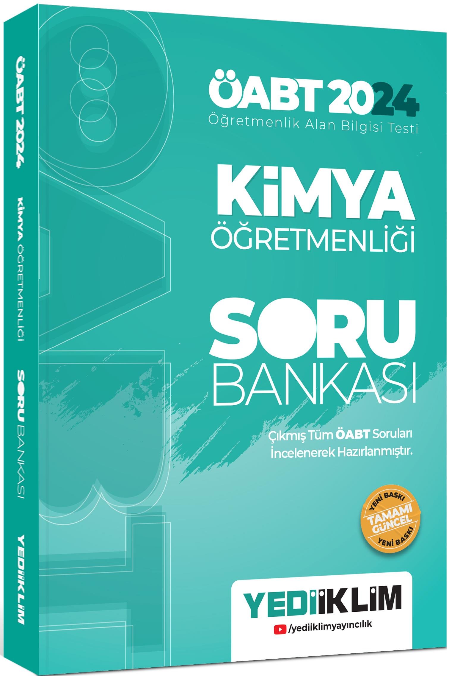 Yediiklim Yayınları 2024 ÖABT Kimya Öğretmenliği Soru Bankası