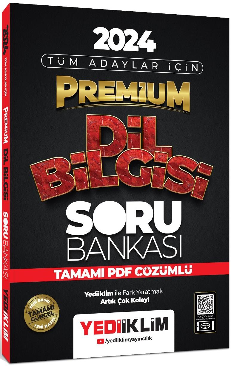 Yediiklim Yayınları 2024 Premium Dil Bilgisi Tamamı Pdf Çözümlü Soru Bankası