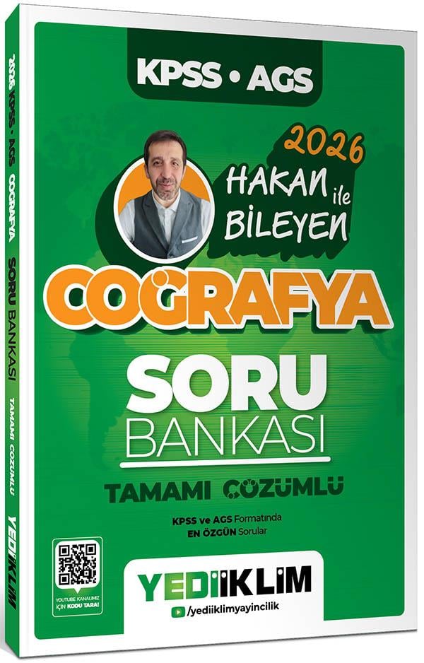 Yediiklim Yayınları 2026 KPSS AGS Coğrafya Tamamı Çözümlü Soru Bankası Hakan Bileyen