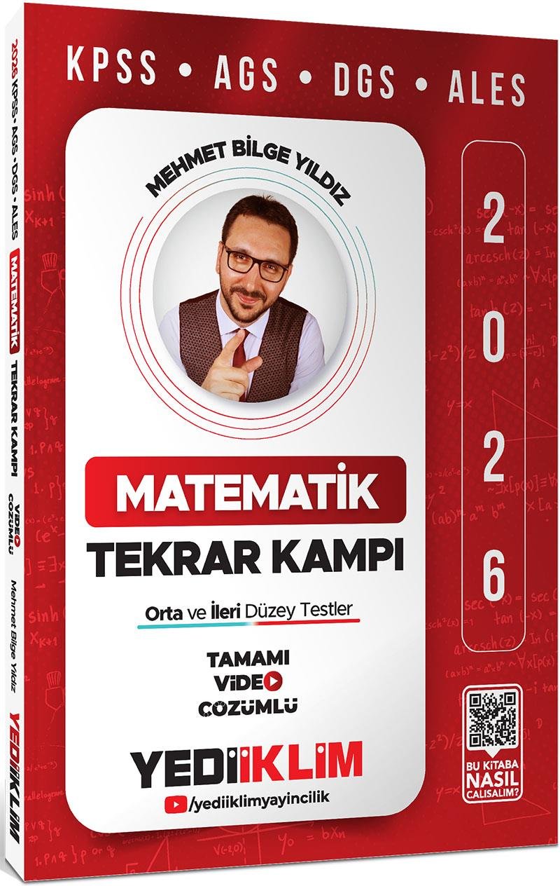 Yediiklim Yayınları 2026 KPSS AGS DGS ALES Matematik Tamamı Video Çözümlü Tekrar Kampı