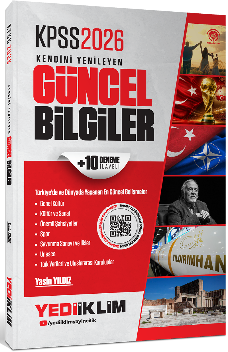Yediiklim Yayınları 2026 KPSS Kendini Yenileyen Güncel Bilgiler + 10 Deneme İlaveli