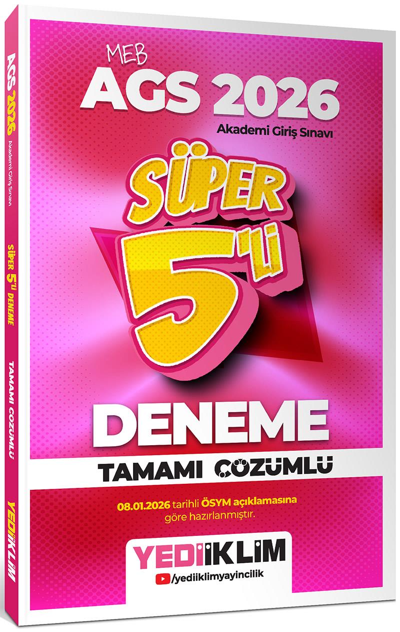 Yediiklim Yayınları 2026 MEB AGS Tamamı Çözümlü Süper 5 li Deneme