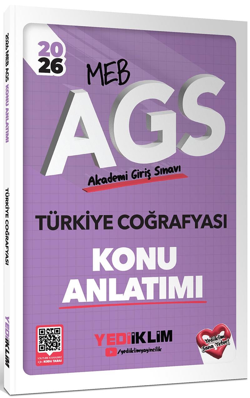 Yediiklim Yayınları 2026 MEB AGS Türkiye Coğrafyası Konu Anlatımı