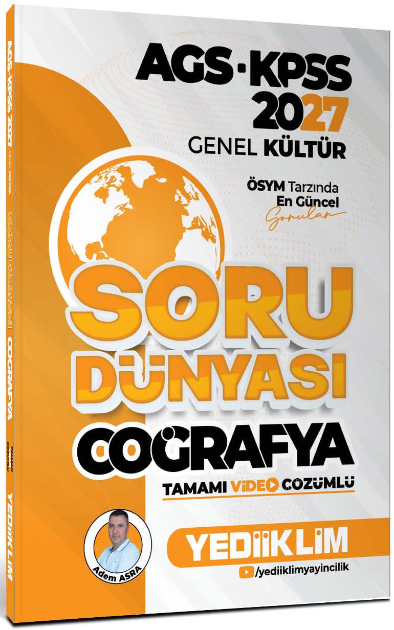 Yediiklim Yayınları 2027 AGS KPSS Genel Kültür Coğrafya Soru Dünyası